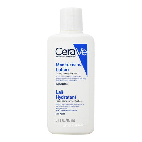 CeraVe Travel Size Moisturising Lotion for Dry Skin 88ml – deeply moisturises and repairs dry skin