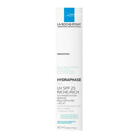 La Roche Posay Hydraphase HA UV Rich SPF25 40ml – moisturises skin with SPF protection