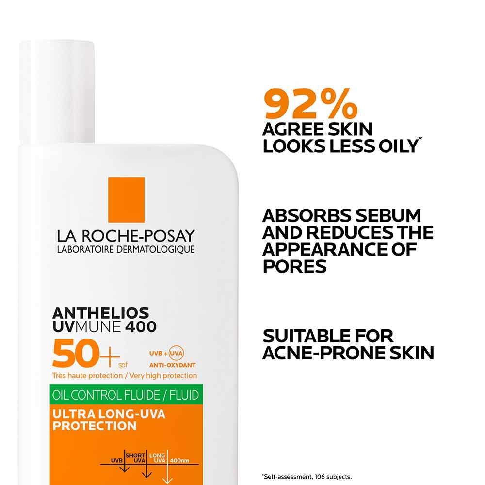 La Roche Posay Anthelios UVMune 400 Oil Control Fluid SPF50+ For Oily and Blemish Prone Skin 50ml
