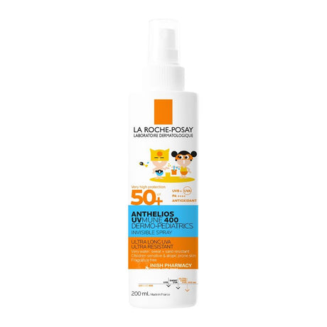 La Roche Posay Anthelios UVMune 400 Dermo-Pediatrics Invisible Spray SPF50+ 200ml – broad-spectrum SPF for daily sun