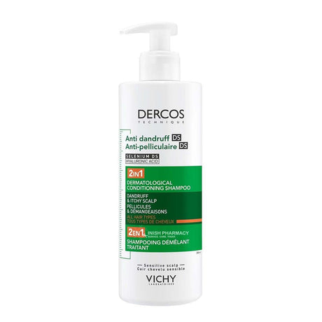 Vichy Dercos Antidandruff DS 2In1 Shampoo & Conditioner 390ml – tackles dandruff to leave hair and scalp healthy