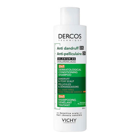 Vichy Dercos Antidandruff Ds 2In1 Shampoo & Conditioner 200ml – tackles dandruff to leave hair and scalp healthy
