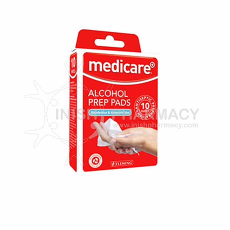 Medicare Alcohol Prep Pads 10 Pack – cleans and protects wounds