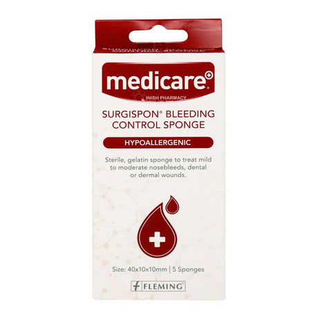 Medicare Surgispon Bleeding Control Sponge 5 Pack – cleans and protects wounds