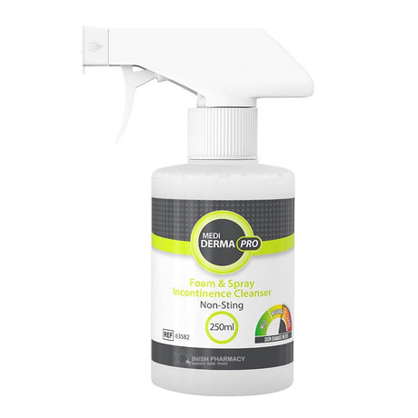 Medi Derma Pro Foam & Spray Incontinence Cleanser Non-Sting 250ml – provides discreet, secure incontinence protection