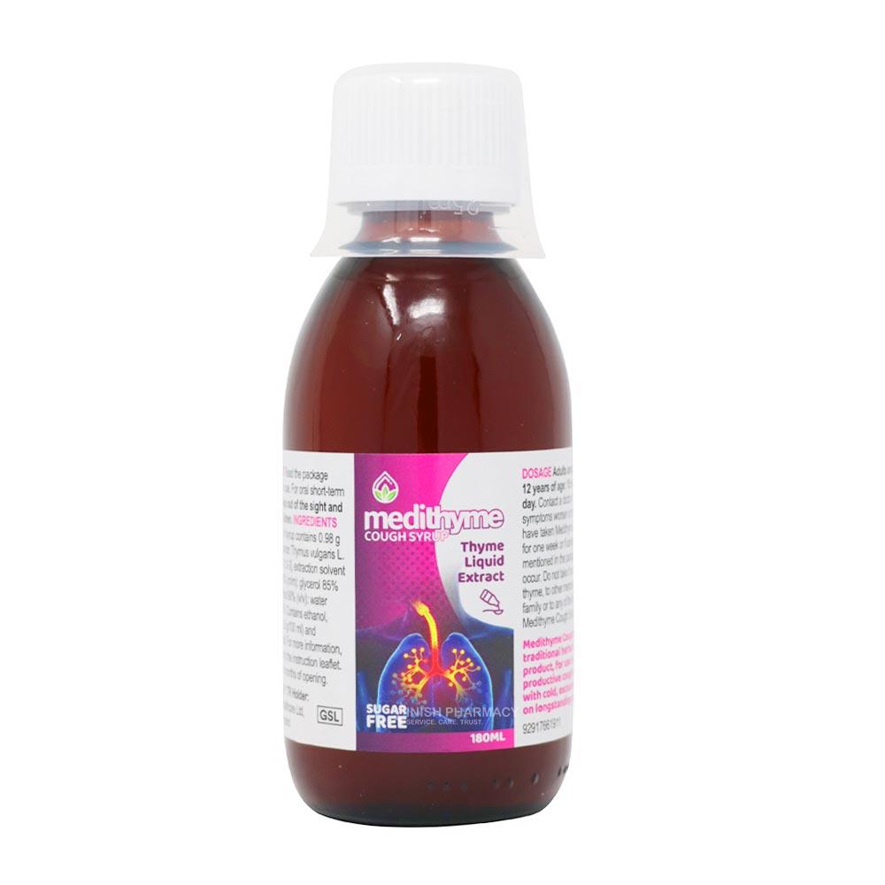 Medithyme Thyme Liquid Extract Sugar Free Cough Syrup 180ml