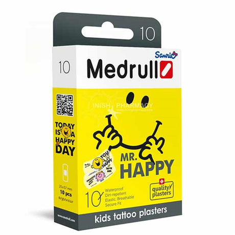 Medrull Mr. Happy Plasters For Kids 10 Pack – protects cuts and grazes