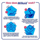 Milkaid Lactase Enzyme Tablets Raspberry Flavour 120 Pack