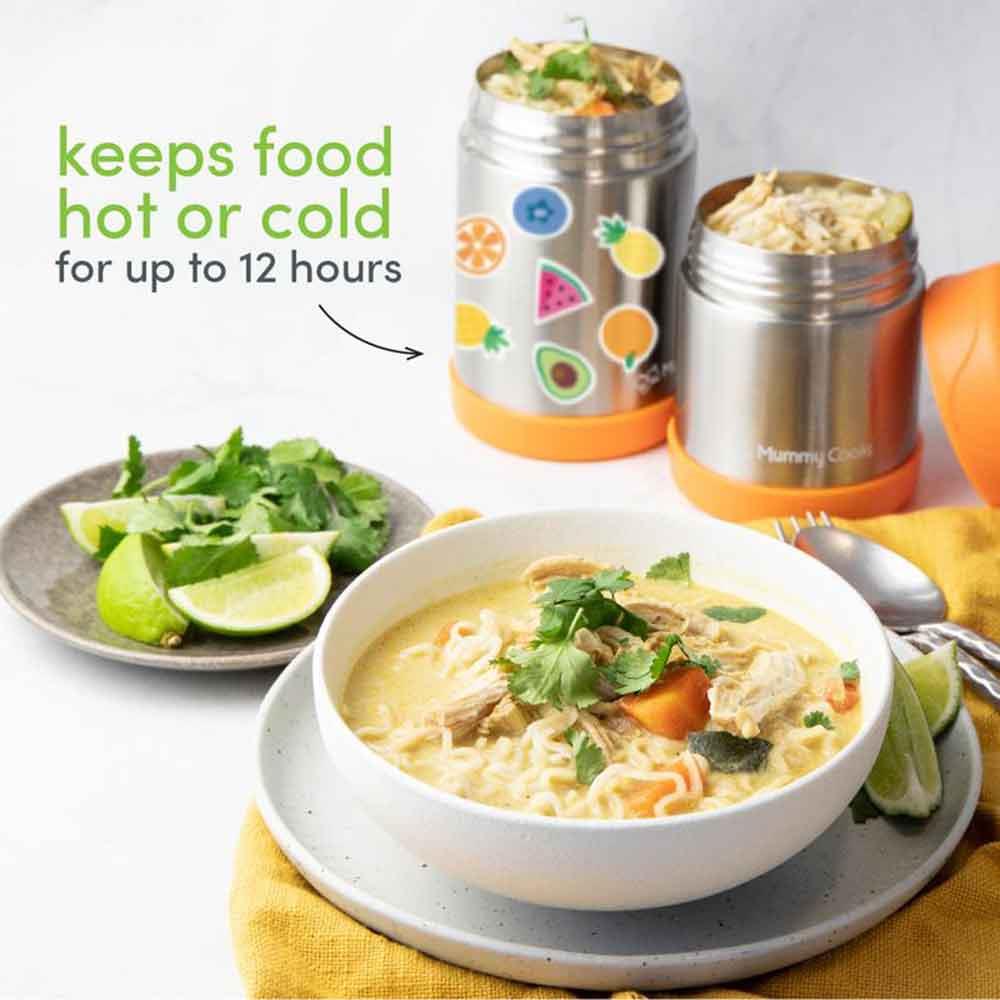Mummy Cooks Insulated Food Flask Orange 300ml