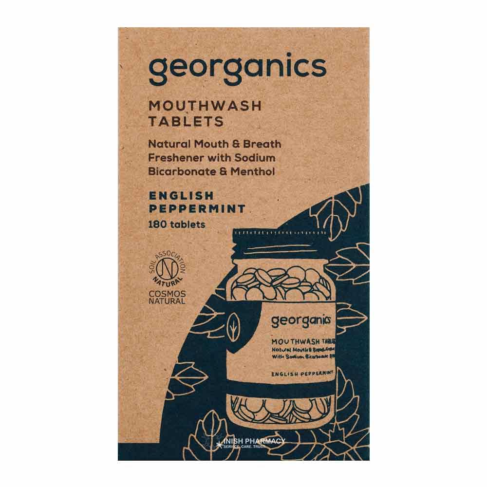 Georganics Mouthwash Tablets - Peppermint - 180 Tablets