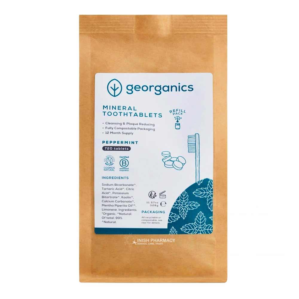 Georganics Mineral Toothtablets Refill Pack Peppermint 720 Tablets