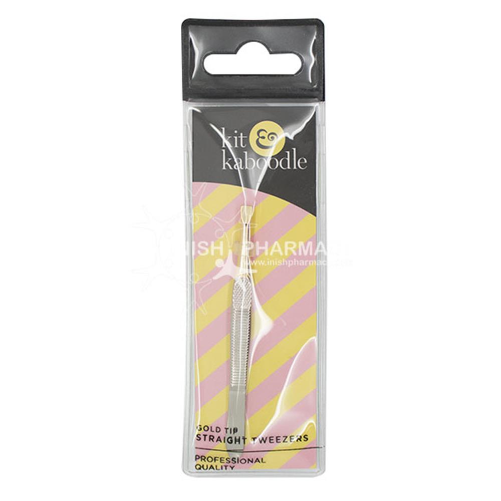 Kit & Kaboodle Tweezer Straight Gold Tip