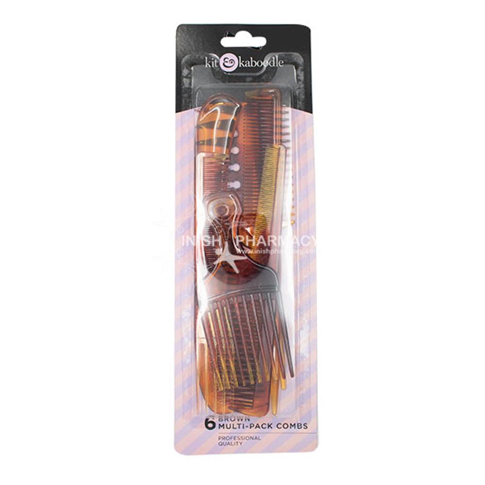 Kit & Kaboodle Multi Pack Brown Combs – for healthy, well-nourished hair
