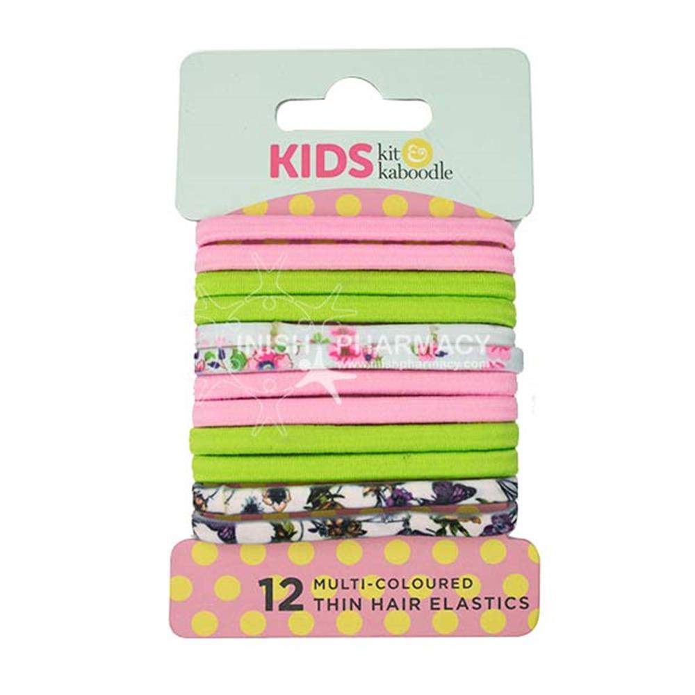 Kit & Kaboodle Multi Colour Thin Elastics 12 Pack