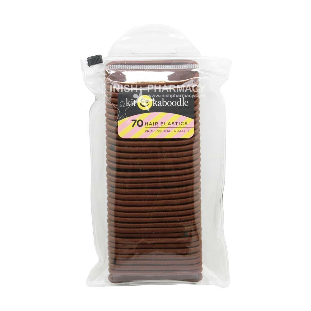 Kit & Kaboodle 70 Hair Elastics Brown – for healthy, well-nourished hair