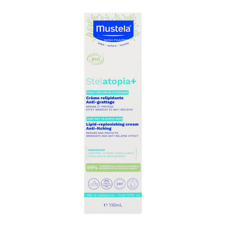Mustela Stelatopia Lipid Replenishing Cream 150ml – a trusted essential for mother and baby care