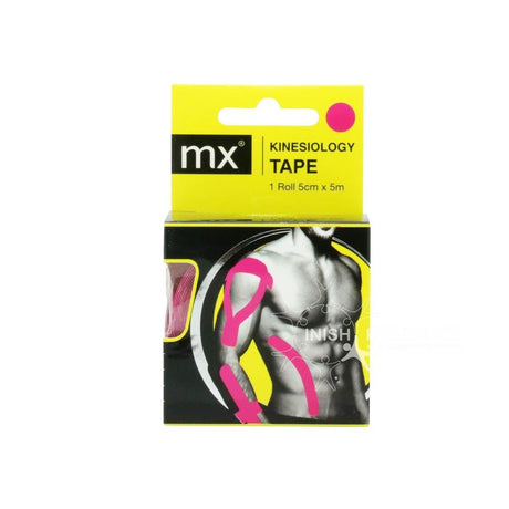 MX Kinesiology Tape - Pink (5cm x 5m) – soothes muscular aches and tension