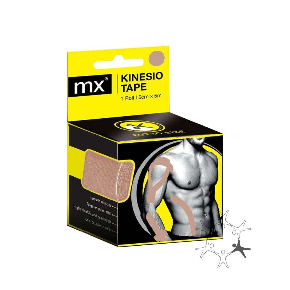 MX Kinesiology Tape - Beige (5cm x 5m) – soothes muscular aches and tension