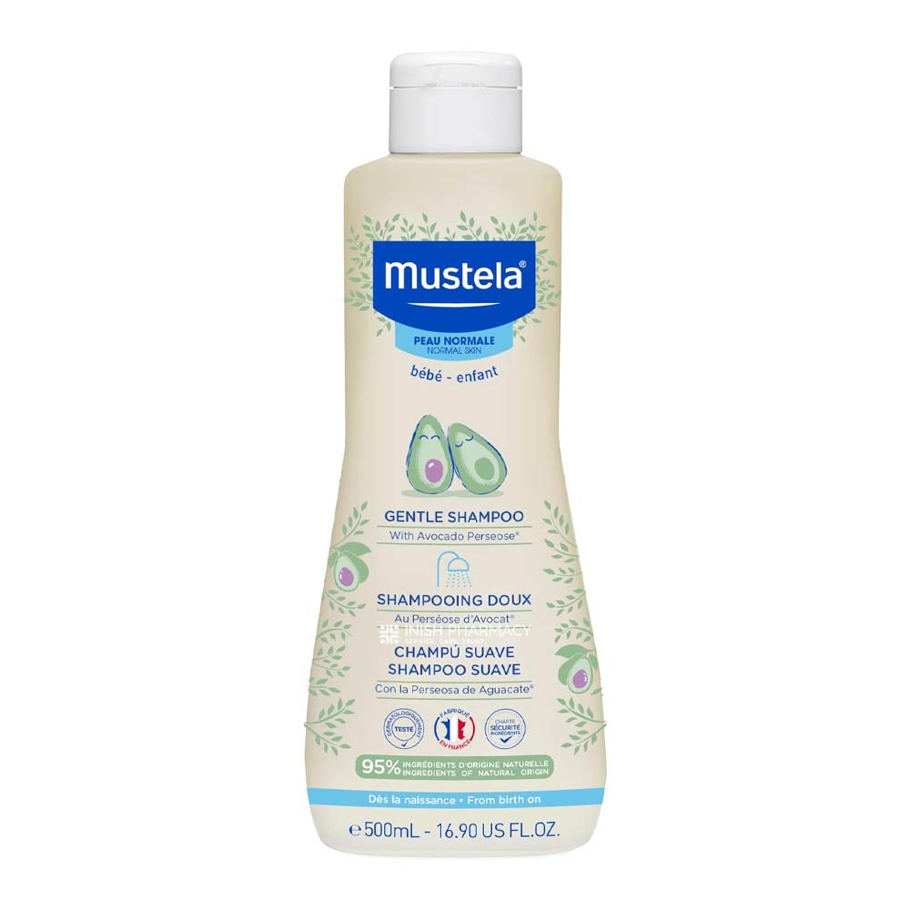 Mustela Gentle Shampoo For Babies 500ml – gently cleanses and nourishes all hair types