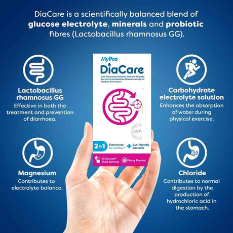 MyPro Diacare Oral Rehydration Solution with Lactobacillus Rhamnosus Berry 6 Sachets