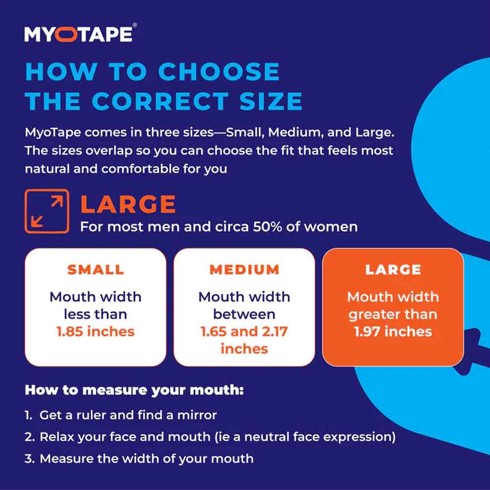 Myotape Nose Breathing for Adults Sensitive Skin Large 30 Strips