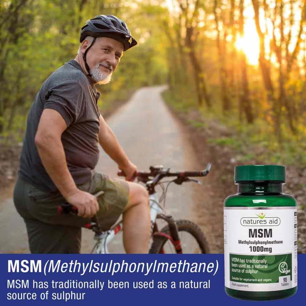 Natures Aid MSM Methylsulphonylmethane 1000mg 90 Tablets