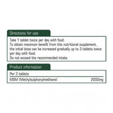 Natures Aid MSM Methylsulphonylmethane 1000mg 90 Tablets