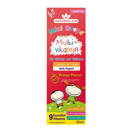 Natures Aid Mini Drops Multi-Vitamin For Infants & Children 50ml – a daily multivitamin for complete nutritional support
