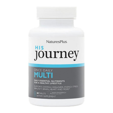 Natures Plus His Journey Once Daily Multi 30 Tablets – vitamins and minerals to support energy and wellbeing