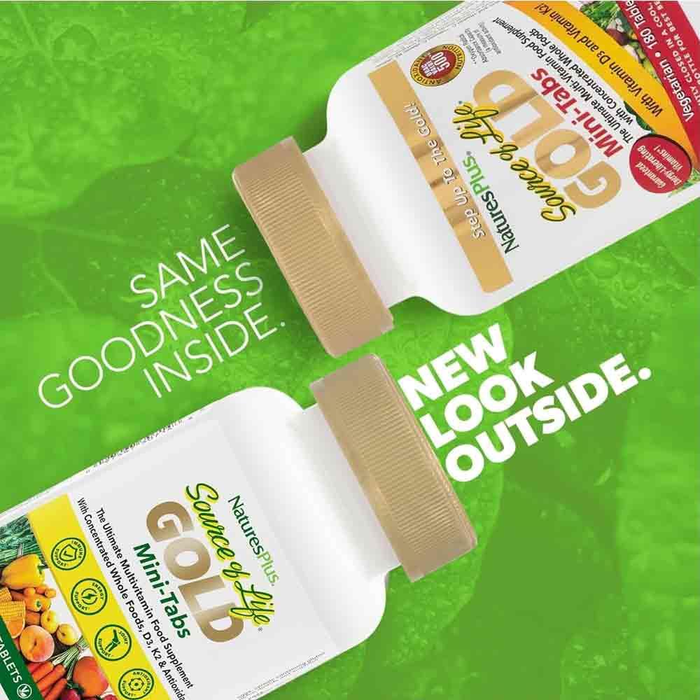 Natures Plus Source of Life Gold Multi-Vitamin Mini-Tabs 180 Pack