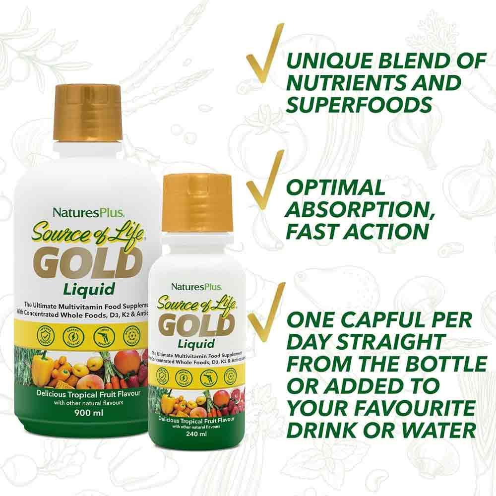 Natures Plus Source of Life Gold Multi-Vitamin Liquid 900ml