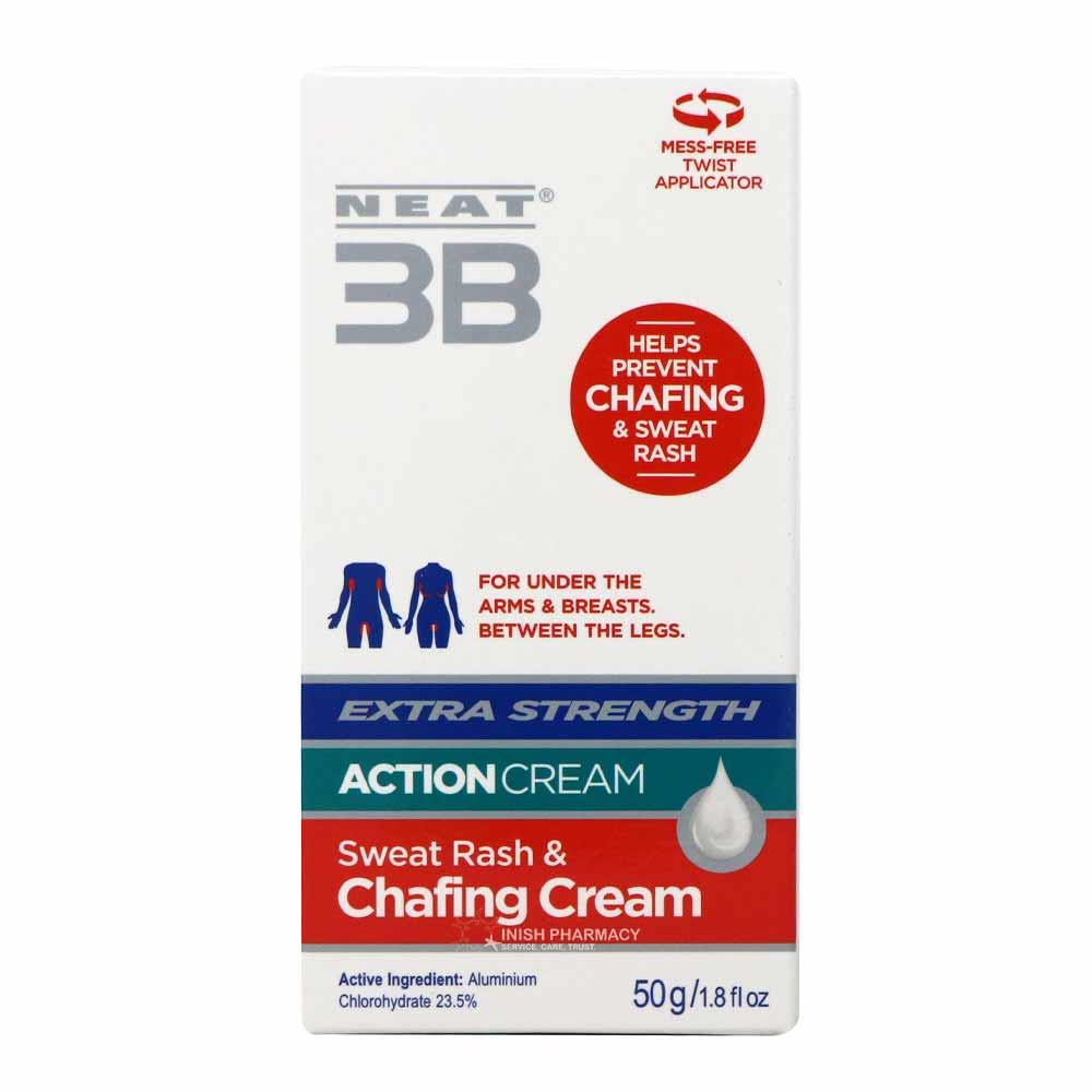 Neat 3B Extra Strength Action Cream For Sweat Rash and Chafing 50g