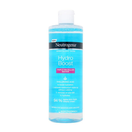 Neutrogena Hydro Boost Triple Micellar Water 400ml – gently cleanses and removes makeup
