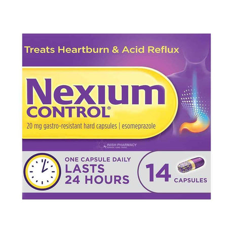 Nexium Control Esomeprazole Capsules 14 Pack – provides effective relief from acid reflux and heartburn