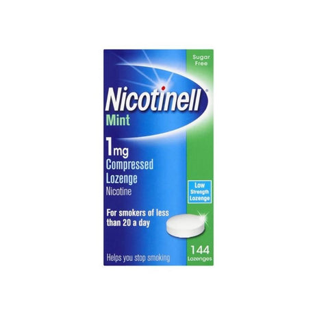 Nicotinell 1mg Mint Lozenge 144 Pack – nicotine replacement to ease cravings when quitting smoking