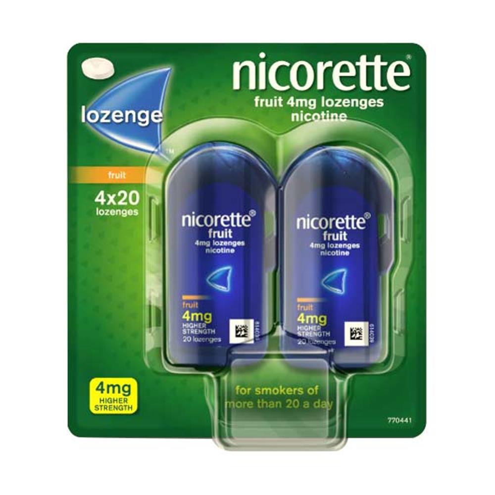 Nicorette Fruit Lozenges 4mg 4x20 Pack