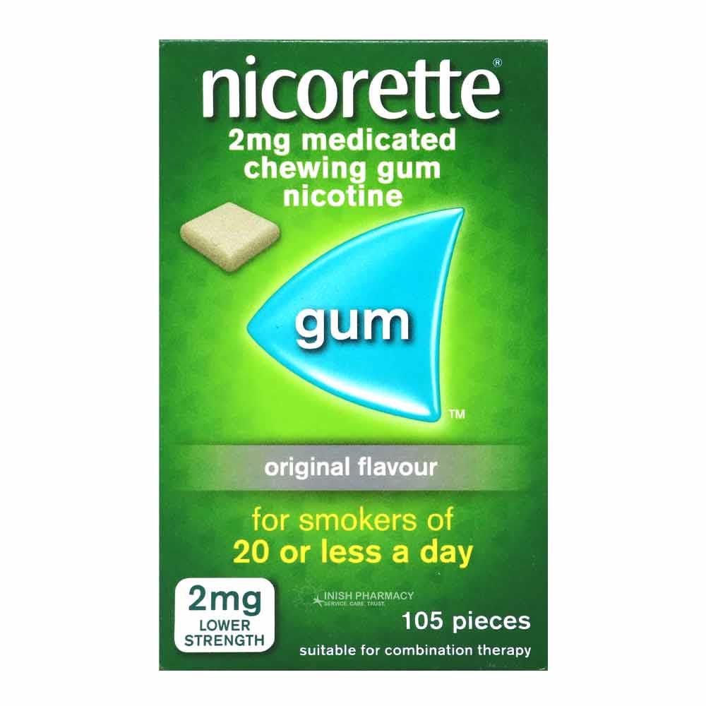 Nicorette 2mg Original Chewing Gum 105 Pieces