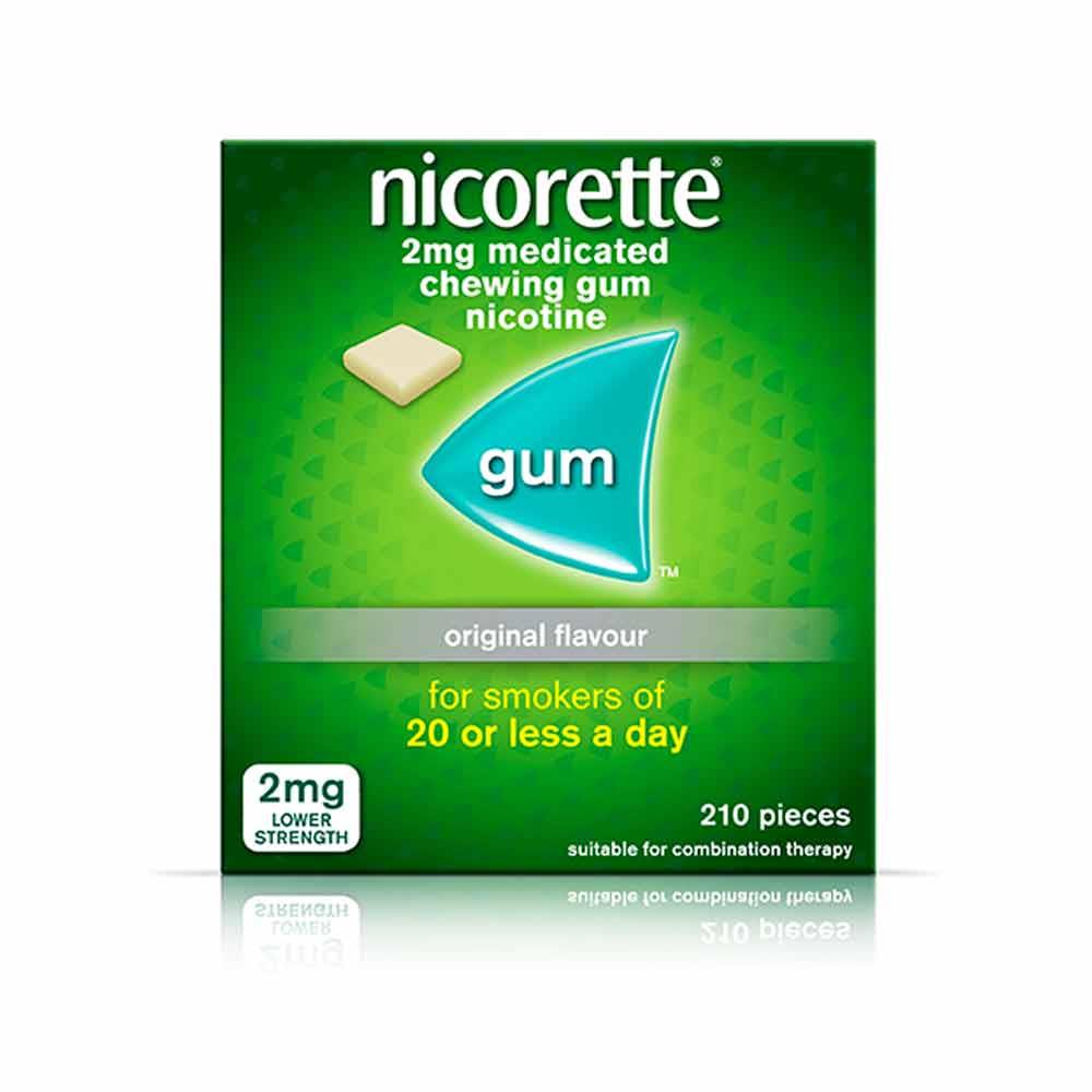 Nicorette 2mg Sugar Free Original Gum 210 Pieces