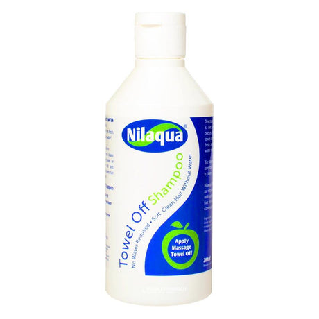 Nilaqua Waterless Towel-Off Shampoo 200ml – gently cleanses and nourishes all hair types
