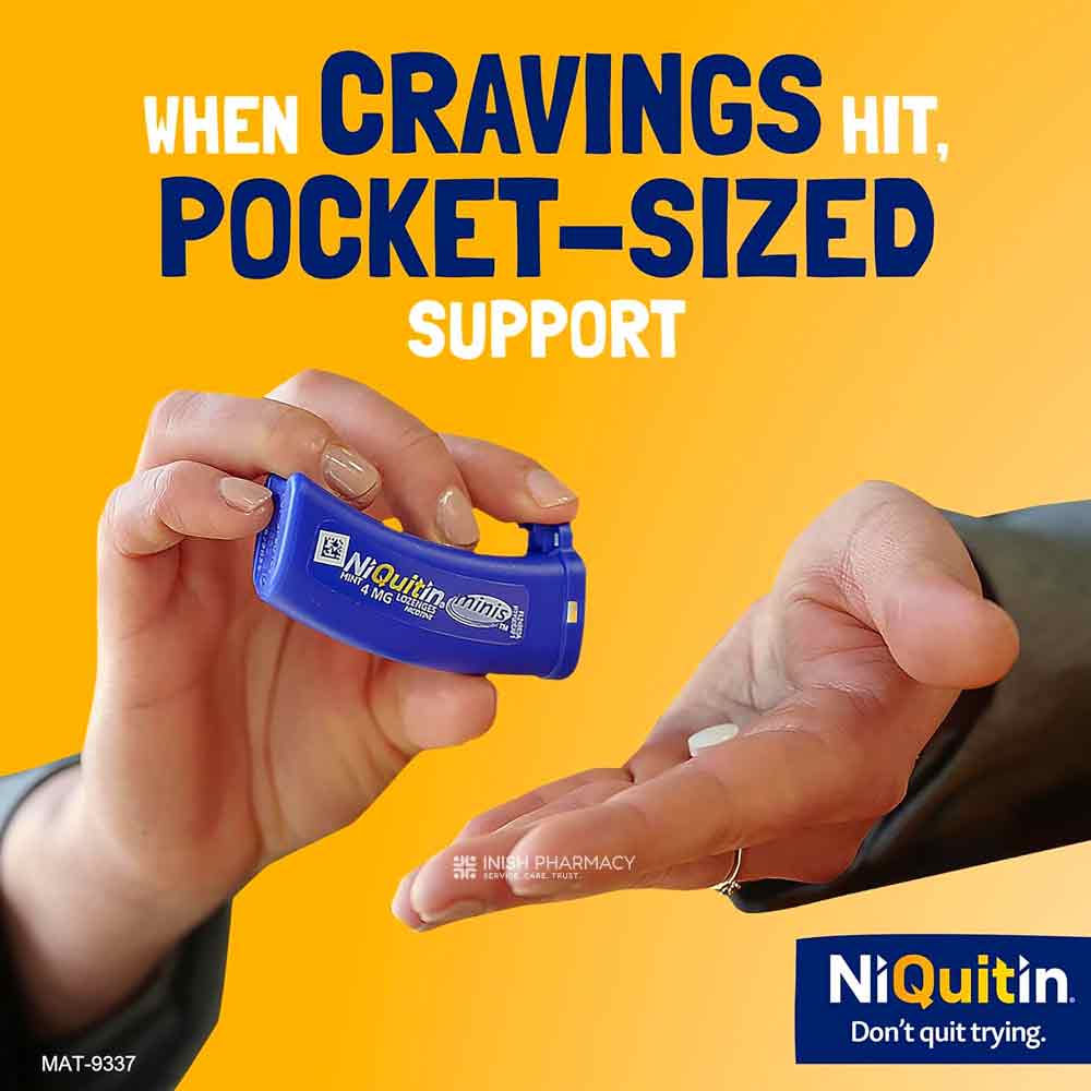 NiQuitin Mini 4mg Citrus Nicotine Lozenges 60 Pack