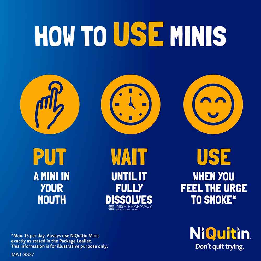 NiQuitin Mini 4mg Citrus Nicotine Lozenges 60 Pack