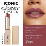 NOTE Iconic Sheer Lipstick 204 Ruler