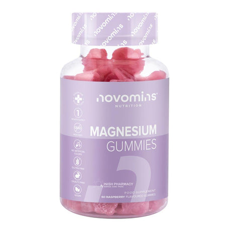 Novomins Nutrition Magnesium Gummies 60 Pack – magnesium to support muscle function and reduce tiredness
