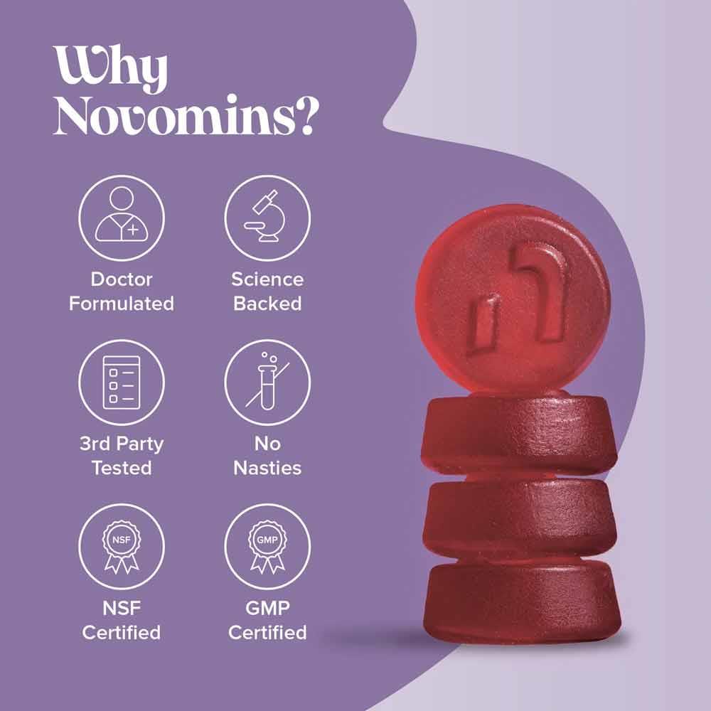 Novomins Nutrition Magnesium Sugar Free Gummies 60 Pack