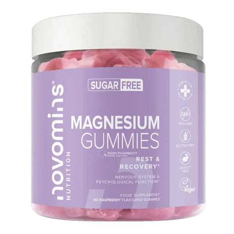 Novomins Nutrition Magnesium Sugar Free Gummies 60 Pack – magnesium to support muscle function and reduce tiredness