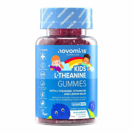 Novomins Nutrition Kids L-Theanine Gummies 30 Pack – L-theanine to support calm focus and mental clarity