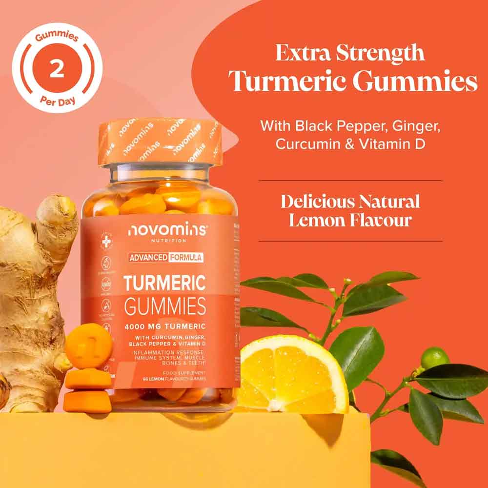 Novomins Nutrition Turmeric 4000mg Gummies 60 Pack