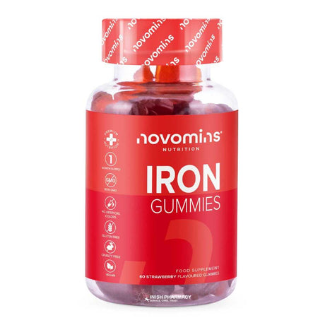 Novomins Nutrition High Strength Iron Gummies 60 Pack – iron to support healthy red blood cell formation