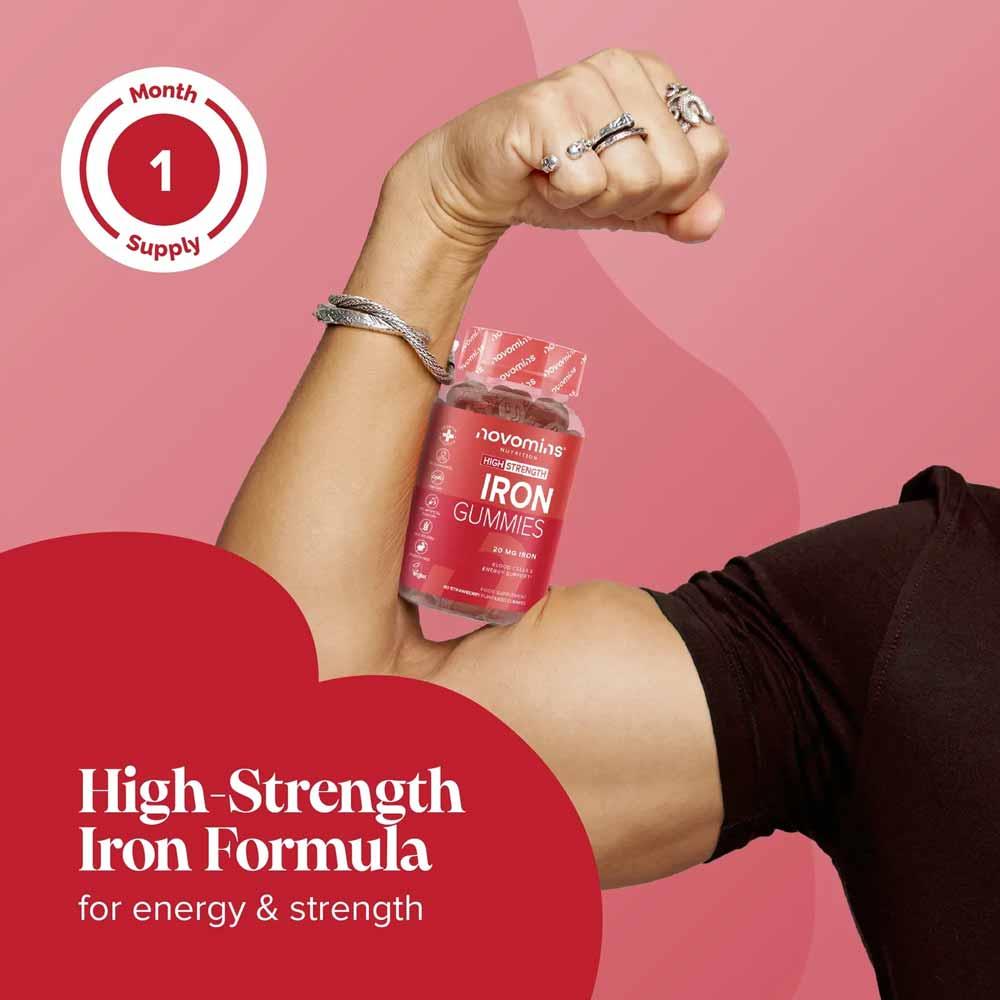 Novomins Nutrition High Strength Iron Gummies 60 Pack