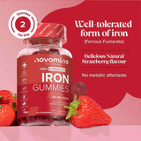 Novomins Nutrition High Strength Iron Gummies 60 Pack